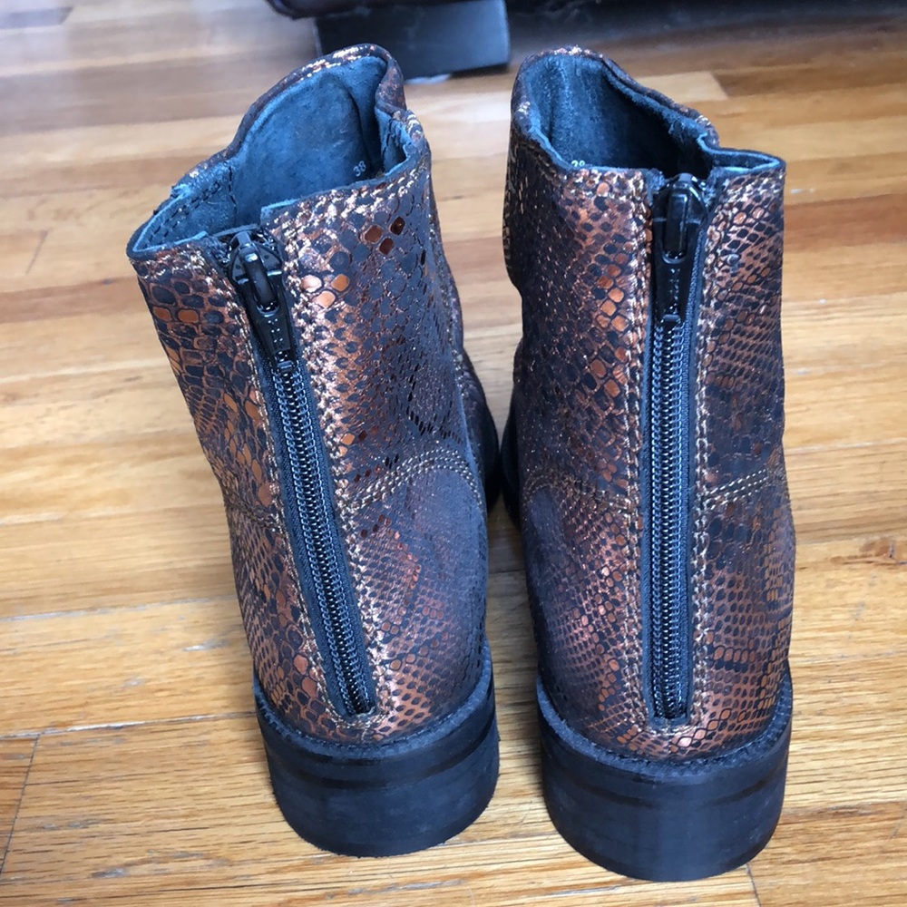 NWOB Free People bronze snakeskin slouch bootie - Picture 5 of 5